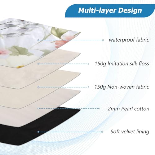 Funda para portátil 13-14 pulgadas con diseño acuarela flores miniatura 4