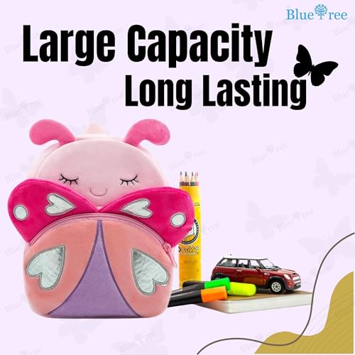 Image of blue tree Cute Kids Backpack Toddler Bag Plush Animal Cartoon Mini Travel Bag for Baby Girl Boy 1-6 Years, Ideal for Gifting for Kids