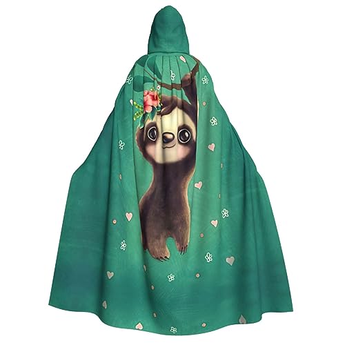 Cape à capuche paresseux EdWal pour adulte costume de cosplay et fête