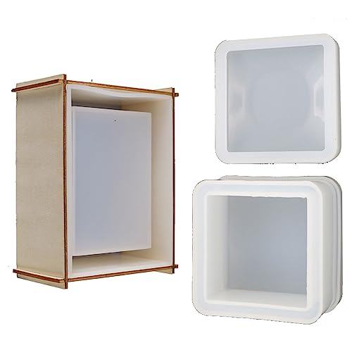 Lveofielygi Resin Jewelry Box Molds 2Pcs Set - 1 Pc Rectangular Box Silicone Mould (5
