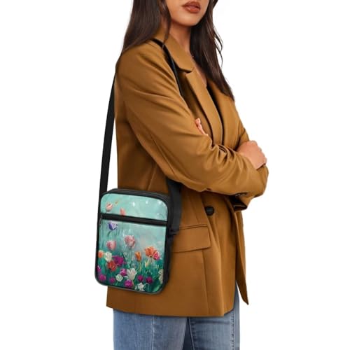 Suobstales Messenger Bag with Zipper Pocket Crossbody Shoulder Bags Travel Purse Casual Sling Pack Handbag for Work Business4