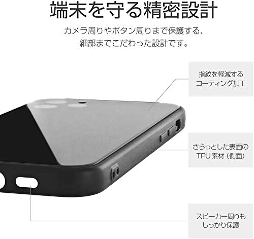 Amazon.co.jp: ルプラス iPhone 12 mini 背面フラットガラスケース