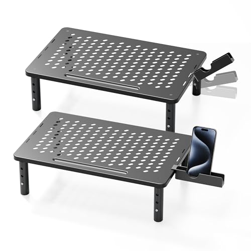 Canyora Computer Monitor Stand Riser for Desk, 3 Height Adjustable PC Laptop TV Desktop Monitor...