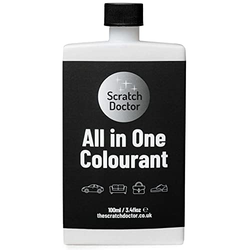Scratch Doctor All in One Leather Colourant Self Seal Leather Dye Repair Paint for Furniture, Sofas, Car Seats (White, 100ml)