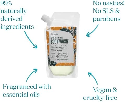 Bower Collective Shower Gel Refill, Uplifting Orange, 500ml, Eco Friendly Body Wash