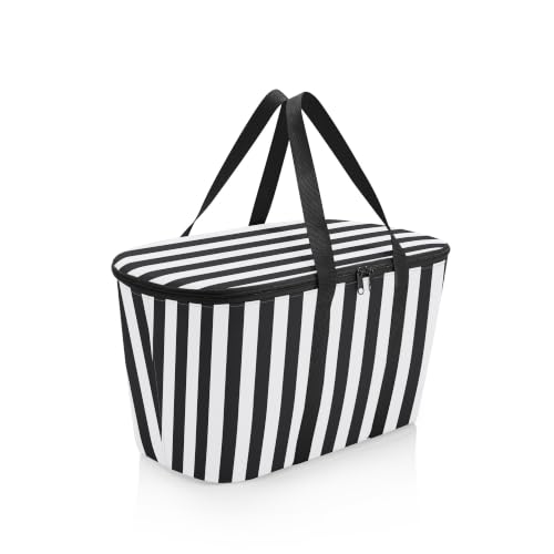 reisenthel coolerbag summerstripes Black - Kühltasche aus hochwertigem Polyestergewebe – Ideal für das Picknick, den Einkauf und unterwegs – Ansicht 5
