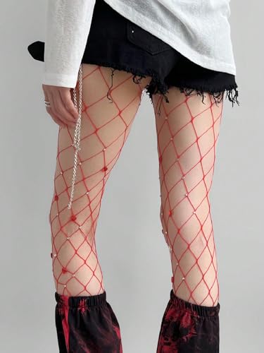 Image of SHENHE Women's Patterned Fishnet Tights High Waist Pantyhose Floral Stockings