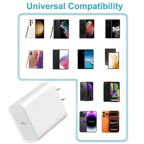Phone Charger Fast Charging,4 Pack 20W Portable Charger with 6FT USB C Cable for iPhone 17/Pro/Pro Max/17 Air/16/16 Pro/16 Pro Max/15/Plus/Pro/Pro Max by ZOVARIN - Used condition - Image 7