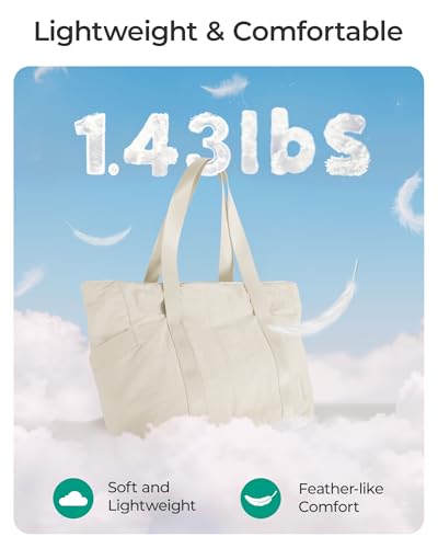 Image of BAGSMART Tote Bag for Women with Zipper, Gym Tote with Compartments, Laptop Work Tote Nurse Dance Yoga Bag for Sport, Travel