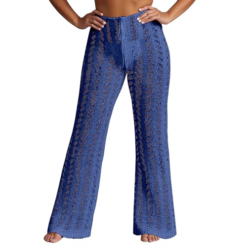 Pantalon d'été au crochet pour femme de style bohème chic