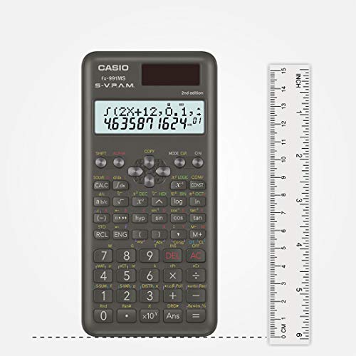Calculadora Casio FX-991MS negra de 401 funciones para resolver cálculos científicos complejos 7