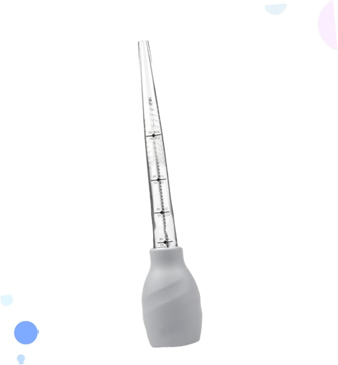 SOLUSTRE 1 Set Silicone Oil Dripper Seasoning Tube with Brush for Barbecue for Juicy Turkey Meat Transparent Graduated Design for Easy Measurement Random Color