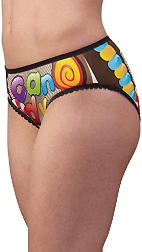 SpreadPassion Candy Vector Panties, Candy Vector Underwear, Briefs, Cotton Briefs, Funny Underwear, Panties For Women