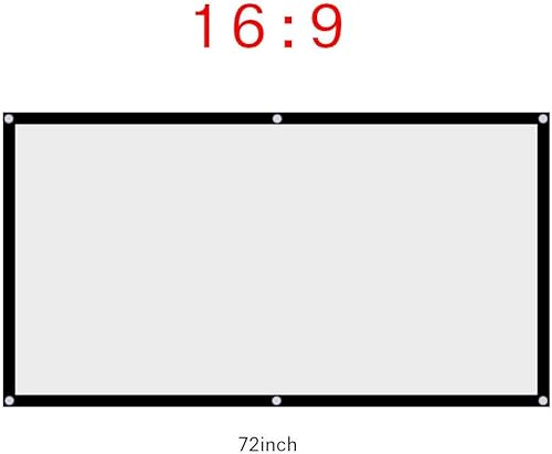 Pantalla de proyección portátil 169 de 60120 pulgadas, plegable, sin arrugas, soporte de proyección de doble cara para cine en casa, cine al aire