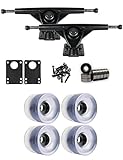 TGM Skateboards RKP Black Longboard Trucks Wheels Package 62mm x 51.5mm 83A Clear