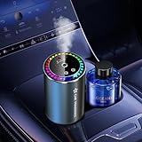 Elektrischer Auto-Lufterfrischer 50 ml (Cologne) – Ultraschall-Diffusor, 3 intelligente Modi, Auto-Start/Stopp, integrierter Akku, kompatibel mit ölbasierter Parfüm-Nachfüllung