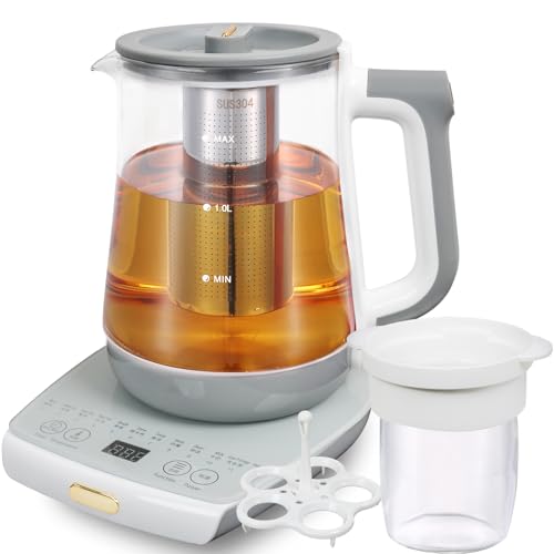 cglightwsparkle 1.8L Electric Kettle with Infuser & Stew Pot