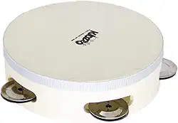 Pandeiro 6 Pol Infantil Madeira C/Pele Animal Kidzzo