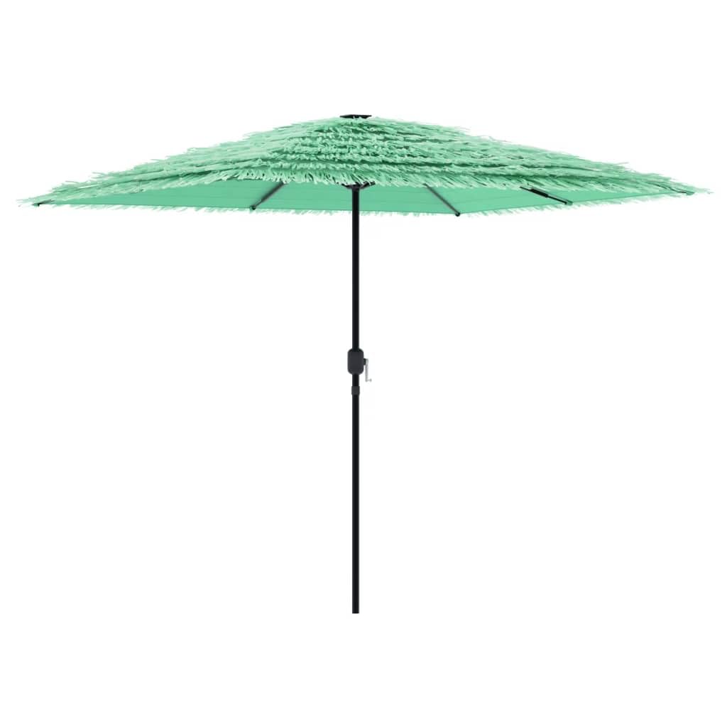 Parasol przeciwsłoneczny ze stalowym masztem, brązowy, 248 x 248 x, materiał poliestrowy z 8-warstwowym dachem ze słomy, ochrona przed wiatrem markiza boczna wysuwana na taras i do ogrodu