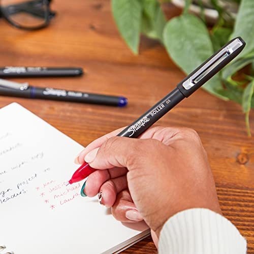 Sharpie Rollerball Pen, Needle Point (0.5Mm) Precision Pen, Red Ink, 12 Count #TOP7