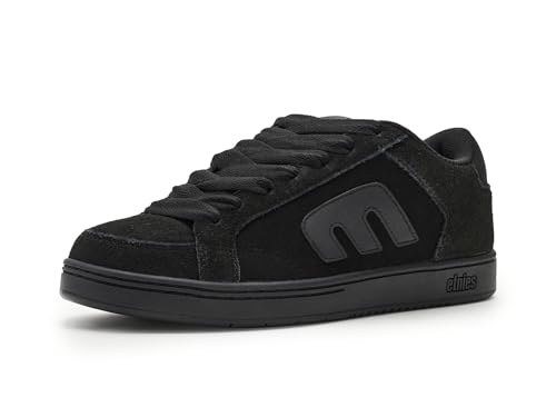Etnies Kingpin 2K Skate Shoes - Padded Low-Top Cupsole Skateboarding Sneaker - Black/Black/Black - 10.5