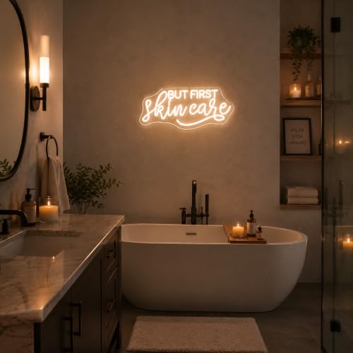 Image of But First Skin Care Neon Sign LED Neon Light for Wall Decor