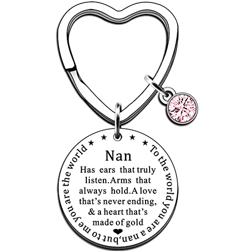 JMIMO Nan Llavero Regalos de nieta, nieto, nieto, árbol genealógico regalos para Nan Niñera Nannie Abuela