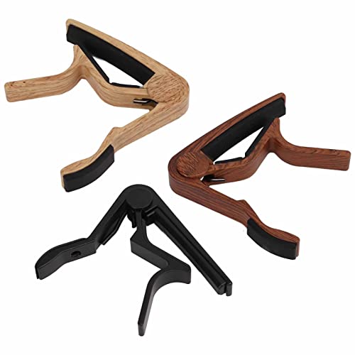Guitar Capo Quick Release String Clamp Black and Rosewood Capo Accessory Set Kit with 5Pcs Guitar Pick for Bass Banjo… - Les Beatles, Paul McCartney, John Lennon, RIngo Starr, George Harrison Guitar Capo Quick Release String Clamp Black and Rosewood Capo Accessory Set Kit with 5Pcs Guitar Pick for Bass Banjo… – Image 6