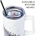 Silver Buffalo Disney Nightmare Before Christmas by Tim Burton Jack Skellington Hill and Moon Stainless Steel Tumbler with Handle and Straw, Fits in Standard Cup Holder, 40 Ounces