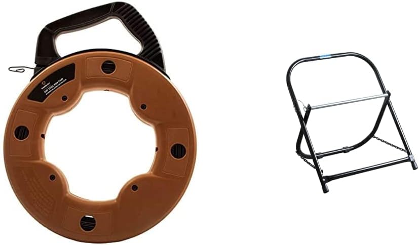 Southwire 1/8 in. 240 ft. Steel Fish Tape and Jonard Tools CC-2721 High Durability Steel Cable Caddy