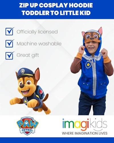 Paw Patrol Rubble Chase Skye Fleece Zip Up Pullover Hoodie Toddler to Little Kid3