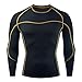 Compression Shirt Men Long Sleeve Gym Athletic Workout Undershirt Running Top Sports Quick Drying Baselayer T Shirts Yellow