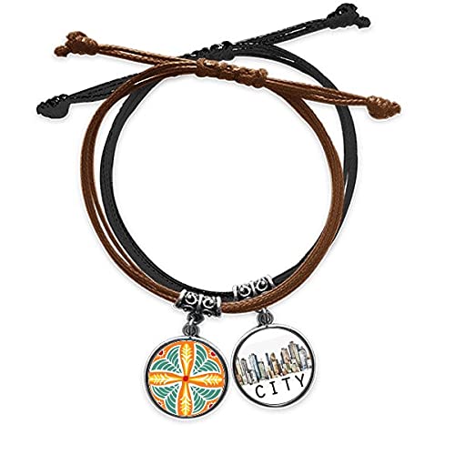 Bracelet Mexique Totems en cuir de qualité supérieure style Sidi ancestral