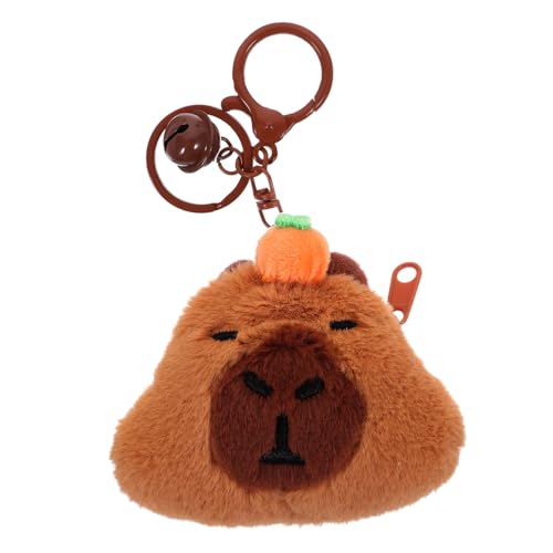ULTECHNOVO かわいいぬいぐるみ素材のミニがま口小銭入れ 用キーケース 財兼用 多機能ポーチ キーチェーン付き 携帯便利で紛失防止 おしゃれな