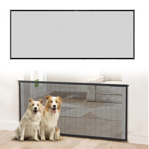 KEWUF Barriera di Sicurezza Estensibile, Cancelletto Portatile Pieghevole in Rete per Cani, Portatile Pieghevole Dog barriera di sicurezza, Animali domestici Barriera (180 * 72 cm)