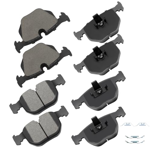 Image of CCIYU D681 D683 Front & Rear Ceramic Disc Brake Pads Kit - 8PCS For BMW 740i, 740iL, M5, X5
