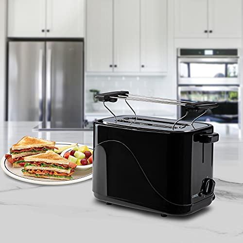 Slabo Automatik Toaster mit Brötchenaufsatz | Röstaufsatz | Stopp-Taste | 7 Bräunungsstufen | 700W | Edelstahl… – Bild 3
