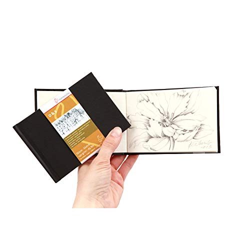 Cahier de dessin A5 portrait noir de qualité supérieure avec 80 feuilles de 140g