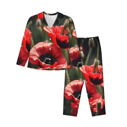 Pyjama coquelicot rouge femme pour vos soirées cocooning et nuits douces