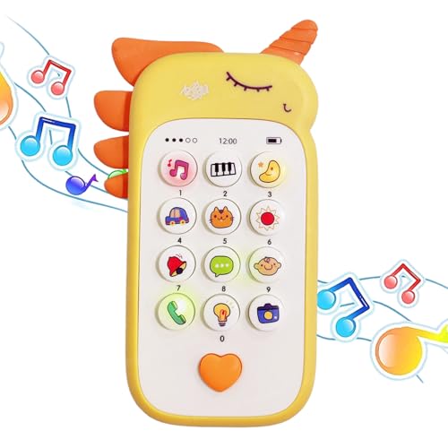 Image of FunBlast Cartoon Musical Mobile Phone for Kids, Mobile with Light & Sound Toys for Babies | Educational Toys for Kids 3+ Years /Boys /Girls-1 Unit (Yellow)