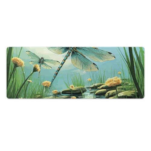 Tapis de souris de jeu libellules pour bureau et maison