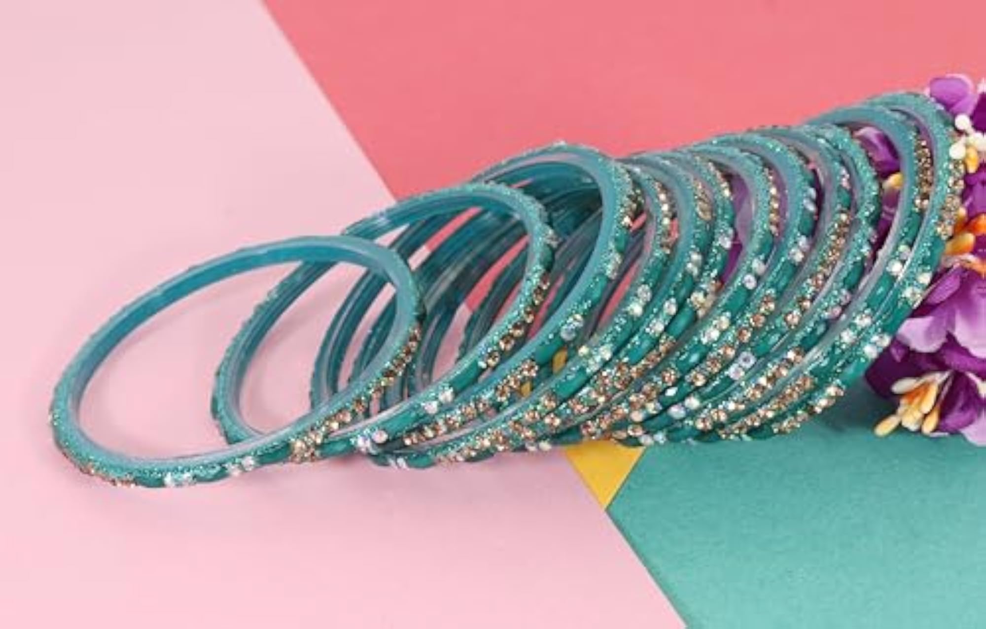 Indian Fashionable Bangles Set Stylish Glass Bangles LV_KS5--2.6
