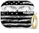Compatible with AirPod Pro 2nd/1st Generation Case Cover with Key Chain,Full Protective Shockproof Wireless Headphone Case for Airpod Pro 2023/2022/2019(Camo America US Flag)
