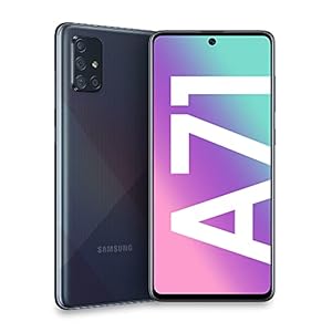 Samsung Galaxy A71 Smartphone, pantalla 6,7″ Super AMOLED, 4 cámaras traseras, 128 GB ampliables, RAM 6 GB, batería 4500 mAh, 4G, Dual SIM, Android 10, Prism Crush Black (reacondicionado)