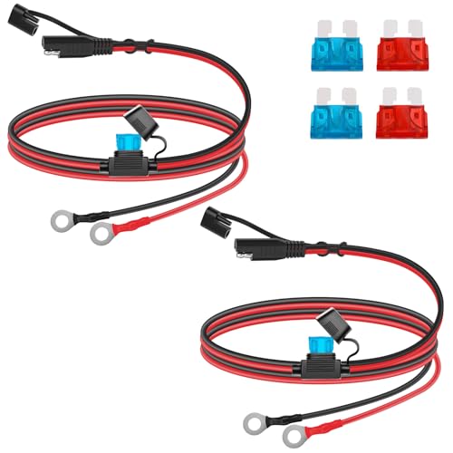 SAE Extension Cable, Battery Tender Extension Cable for Motorcycle/Motorbike/Car/Solar Panel, 16AWG...