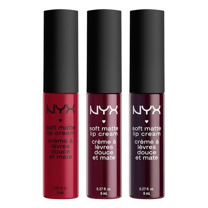 NYX Cosmetics Soft Matte Lip Cream Set of 3 (Monte Carlo, Copenhagen, and Transylvania)