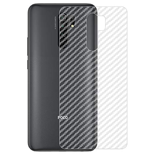 Image of Compatible with Redmi Poco M2 Back Screen Protective Film Carbon Fiber Skin Transparent Screen Guard Sticker