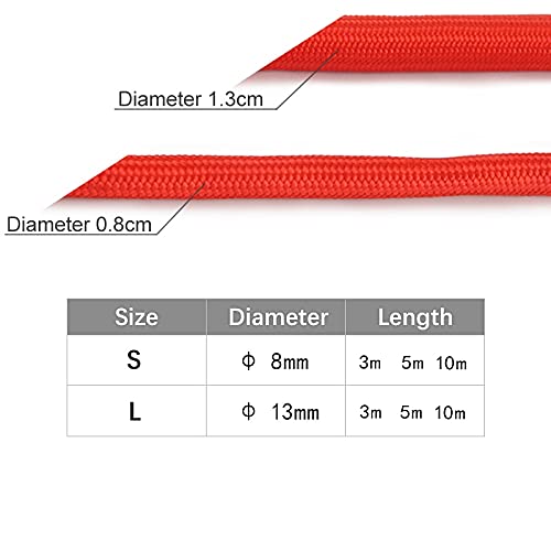 3M/5M/10M Correa de perro largo para mascotas correas para perros al aire libre Correa de entrenamiento para perros pequeños y grandes correas Super largas 1.3X1000cm negro