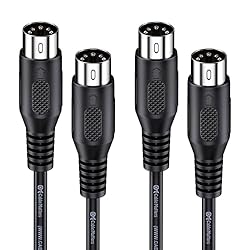 Versatile 5 Pin DIN to 5 Pin DIN Cable: This 5 pin MIDI cable connects a MIDI keyboard controller, MIDI foot controller such as the Behringer FCB1010, MIDI analog synthesizer or MIDI sequencer like the Korg Volca Sample, a MIDI audio interface box su...