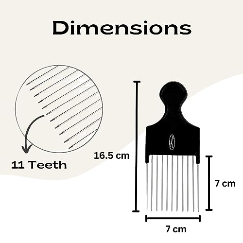 Fine Lines Metal Tail Comb – Rat Tail Styling Tool with Fine Teeth – Antistatic & Heat-Resistant for Afro, Curly or Wet Hair – Unisex Hair Sectioning Accessory for Home or Salon Use - Image 3